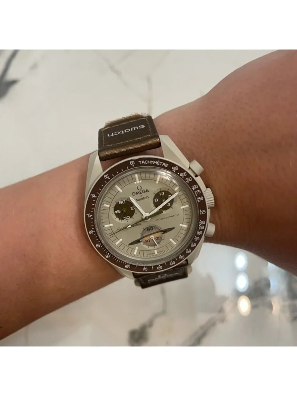 Mission to Saturn Bioceramic MoonSwatch Collection Omega x Swatch Watch